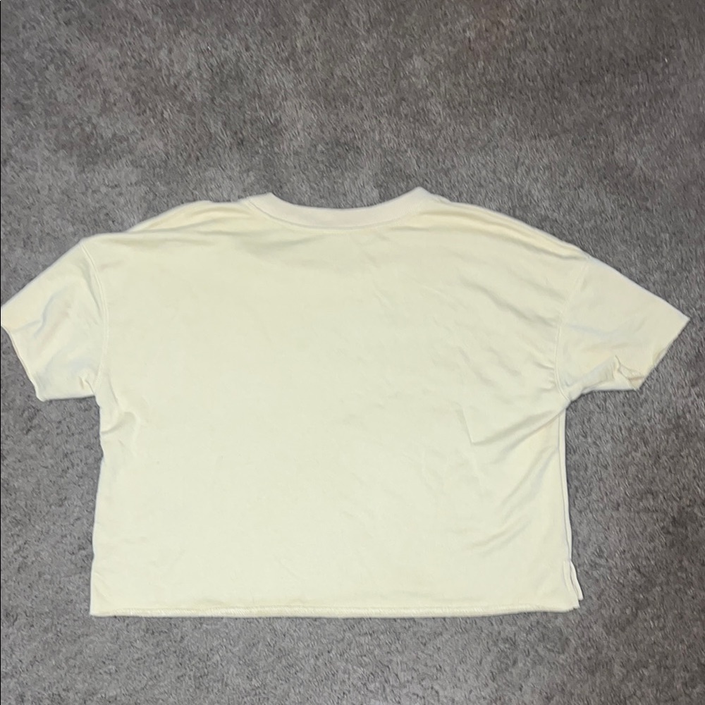 Cream Graphic Tee with Mushroom Design - Picture 2 of 4